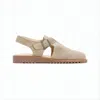 Paraboot Adriatic Beige Suede Leather Sandals In Neutral