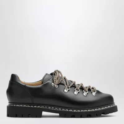 Paraboot Clusaz Leather Hiking Shoes With Lugged Rubber Sole In Black