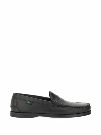 Paraboot Corals Leather Loafers In Black