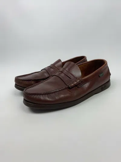 Pre-owned Paraboot Coraux / Lisse Amèrica Penny Loafers In Brown