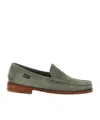 Paraboot Penny Strap Loafers Round Toe In Green