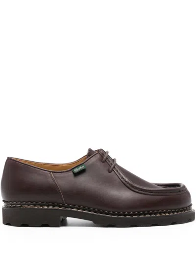 Paraboot Derby Michael In Pelle Liscia In Burgundy