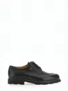 Paraboot Smooth Leather Dress Shoes With Classic Detailing In Black