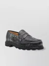 Paraboot Distressed Leather Loafers Chunky Sole