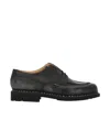 Paraboot Calfskin Lace-up Brogues Round Toe In Animal Print