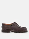 Paraboot Michael Leather Laced Shoes In Kaffee Braun