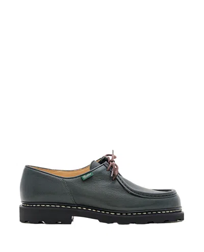 Paraboot Green Cerf Leather Lace-up Loafers