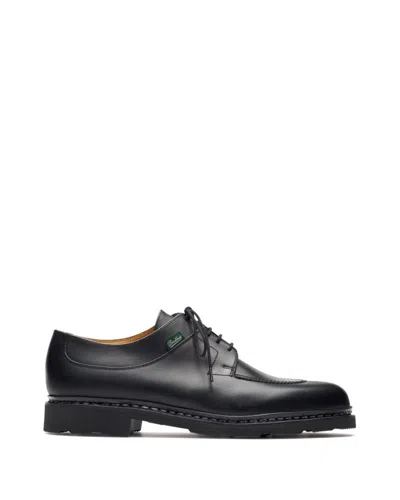 Paraboot Hunting Toe Derby Shoes With Norwegian Stitching In Black