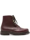 Paraboot Imbattable Leather Ankle Boots In Red