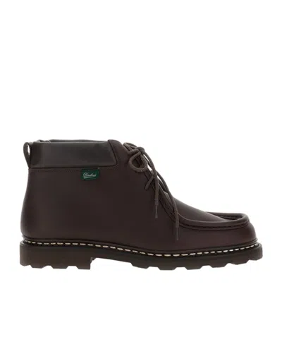 Paraboot Round-toed Ankle Boots In Brown