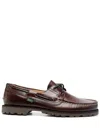 Paraboot Lace-up Leather Boat Shoes In Brown