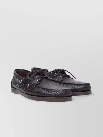 Paraboot Lace-up Leather Loafers Stitched Detailing