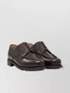 Paraboot Lace-up Leather Shoes Stitched Detailing In Brown