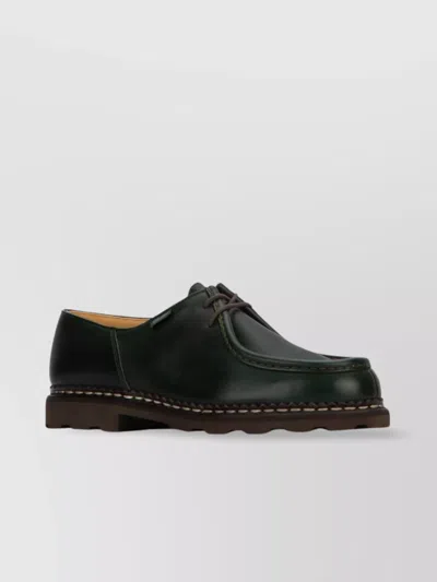 Paraboot Lace-up Shoes Contrast Stitching In Black
