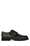 Paraboot Double Buckle Black Leather Shoes In Black