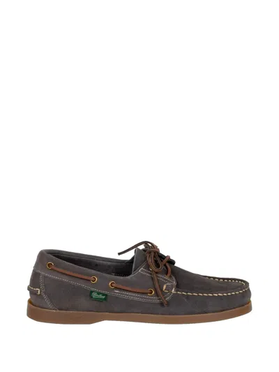 Paraboot Lace-up Suede Boat Shoes In Brown