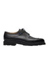 Paraboot Hunting Toe Derby Shoes With Norwegian Stitching In Black