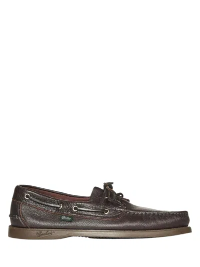Paraboot Leather Boat Shoes In Multi