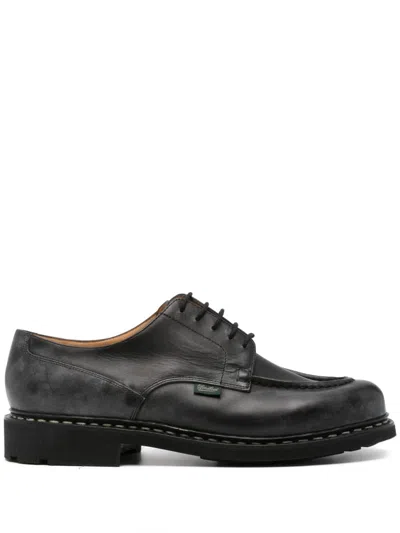 Paraboot Leather Derby Shoes In Black