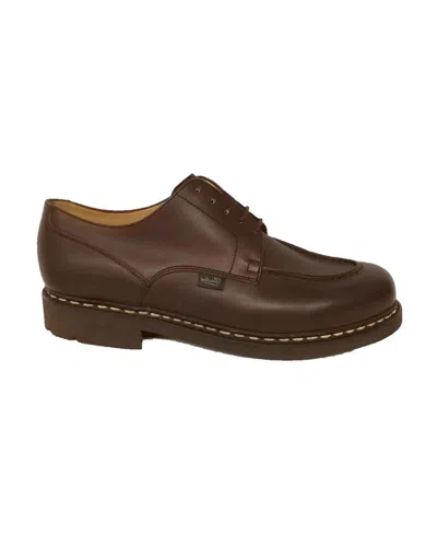 Paraboot Leather Derby Shoes In Brown