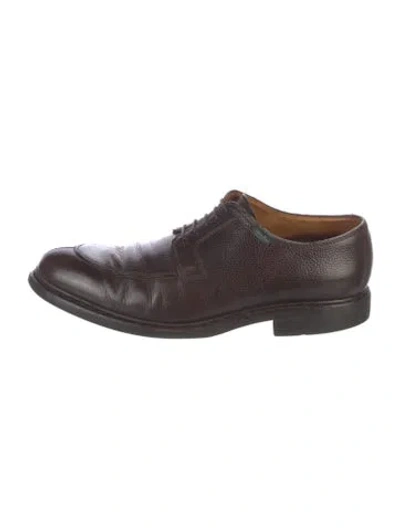 Pre-owned Paraboot Leather Derby Shoes In Brown