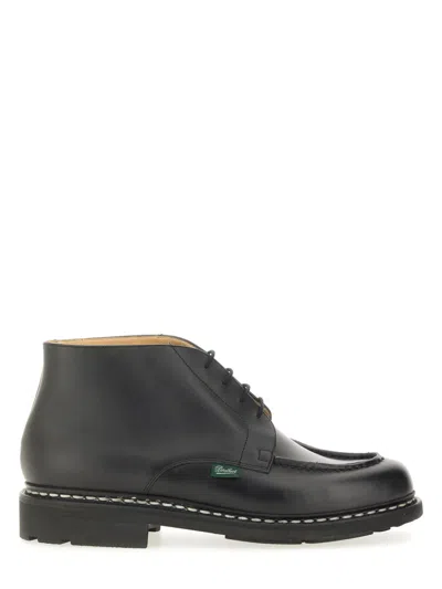 Paraboot Leather Desert Boots In Black
