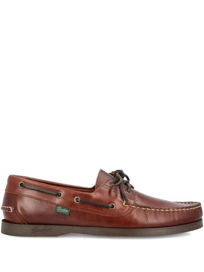 PARABOOT LEATHER LACE-UP BOAT SHOES