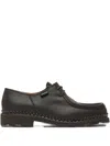 Paraboot Leather Lace-up Loafers In Brown