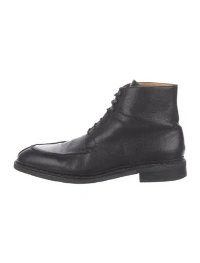 Pre-owned Paraboot Leather Lace-up Boots In Black