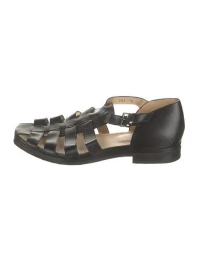 Pre-owned Paraboot Leather Loafers In Black