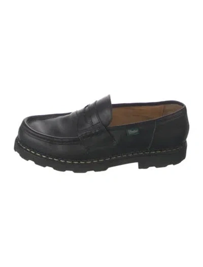 Pre-owned Paraboot Leather Loafers In Black