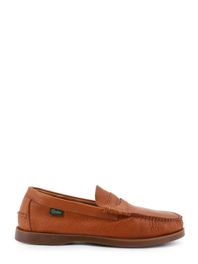 Paraboot Embossed-stitch Loafers In Brown