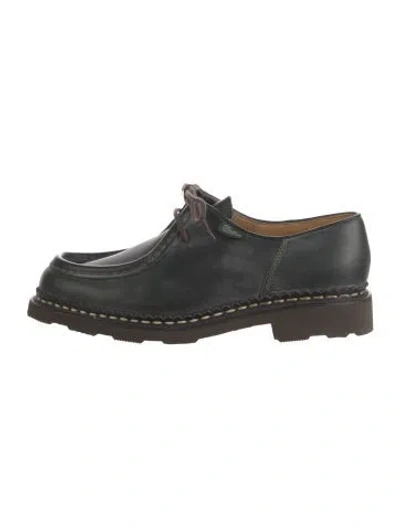 Pre-owned Paraboot Leather Loafers In Green