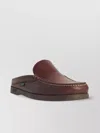 Paraboot Leather Mule Contrast Stitching