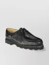 Paraboot Leather Loafers With Rubber Sole In Black