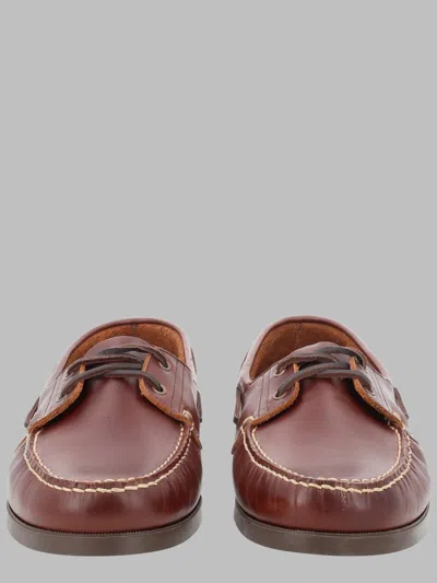 Paraboot Leather Moccasin Loafers "barth" In Brown