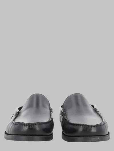 Paraboot Leather Moccasin Loafers In Black