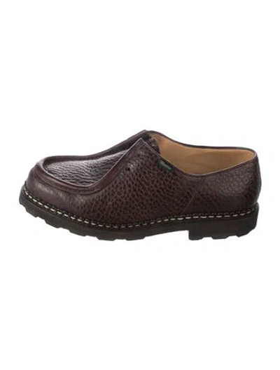 Pre-owned Paraboot Leather Moccasins In Brown