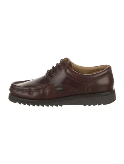 Pre-owned Paraboot Leather Oxfords In Brown