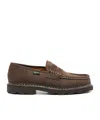 Paraboot Reims Suede Loafers With Canvas Inserts