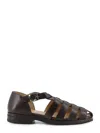 Paraboot Leather Sandals In Brown