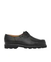 Paraboot Michael Smooth Leather Derbies Shoes In Black