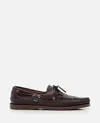 Paraboot Curled Toe Leather Moccasins With Lace-up Detailing In Brown