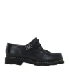 Paraboot Logo Patch Lace-up Shoes In Black