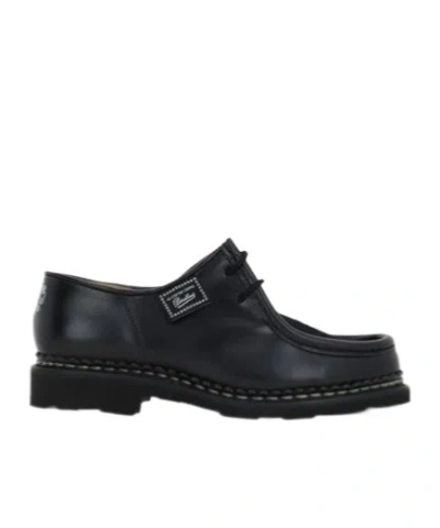 Paraboot Logo Patch Lace-up Shoes In Black
