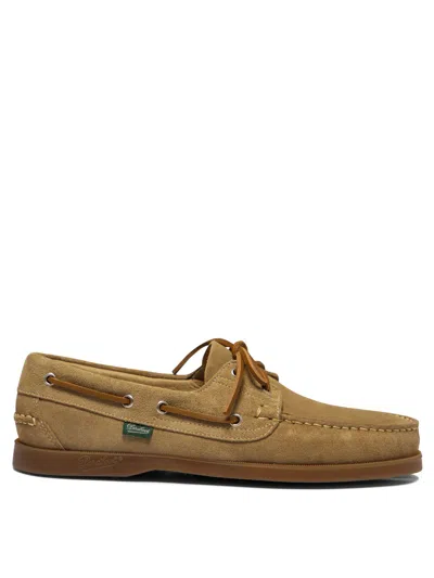 Paraboot Malo Suede Laced Loafers In Brown