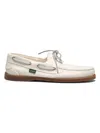 Paraboot Barth White Leather Loafers With Durable Rubber Sole In White