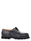 Paraboot Stitched Round Toe Brogues With Rubber Sole In Black