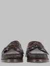 Paraboot Luxurious Deer Leather Flat Shoes For Men In Brown