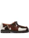 Paraboot Michael Derby Shoes In Pony Hair In Brown